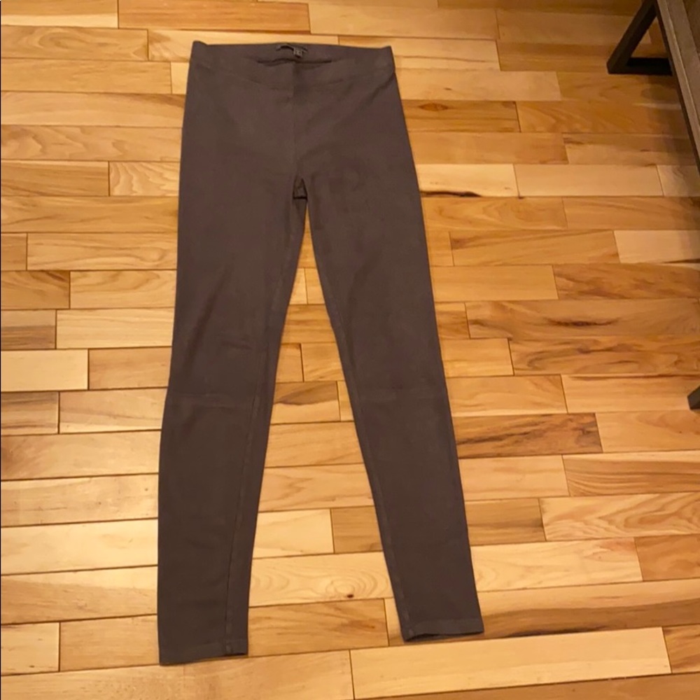 Vince suede leggings, stretchy, grey , size XS